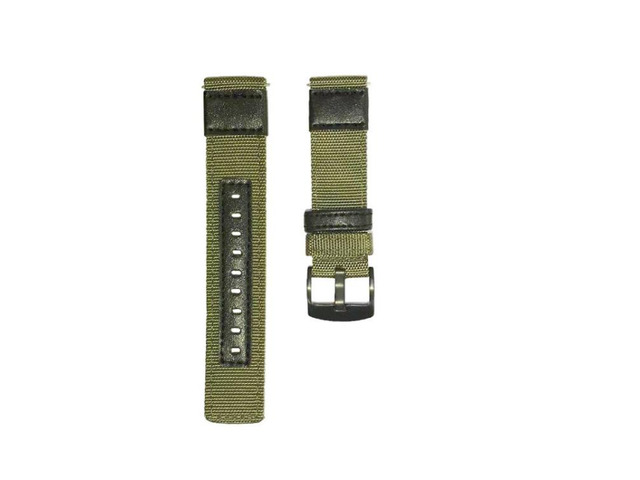 For Garmin Venu SQ 20mm Canvas Wear-resistant Watch Band For Garmin Venu SQ (Green)
