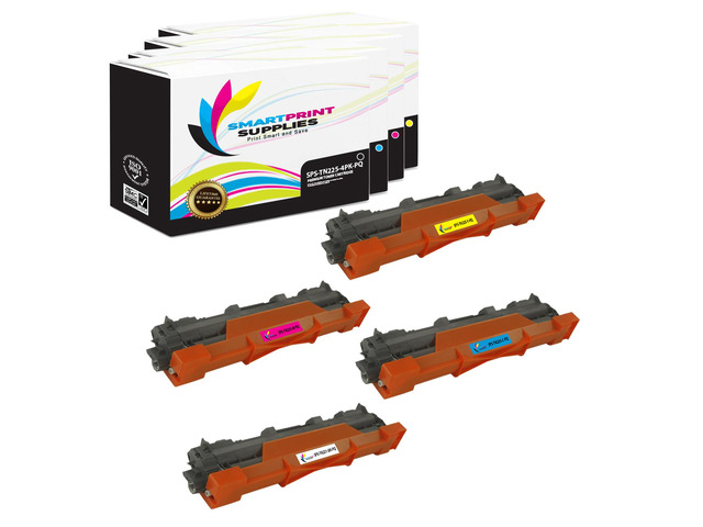 Smart Print Supplies Compatible TN221BK TN225C TN225M TN225Y Premium Toner Cartridge Replacement for Brother HL-3140CW, MFC-9130CW 9330CDW,...