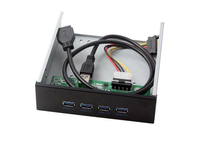 Cablecc USB 3.0 HUB 4 Ports Front Panel to Motherboard 20Pin Connector Cable for 5.25' CD-ROM Bay