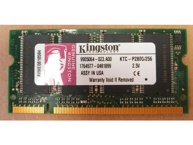 Kingston KTC-P2800/256 256MB PC2100 DDR RAM Memory (KTC-P2800/256) Kingston 256 MB DDR SDRAM Memory Module