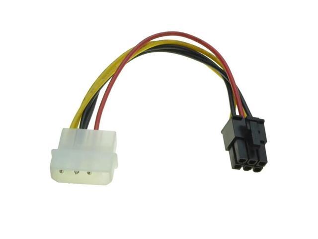 4 Pin Molex to 6 Pin PCI-Express PCIE Video Card Power Converter Adapter Cable 18cm In Stock