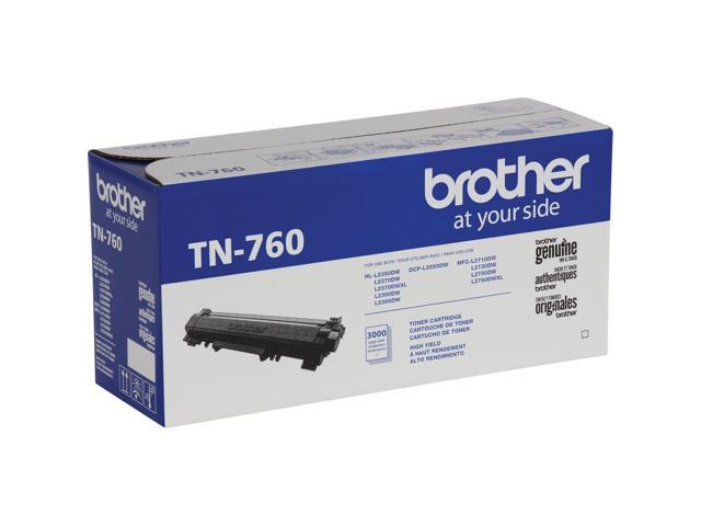 Brother Genuine TN-760 High Yield Toner Cartridge - Black (tn760)