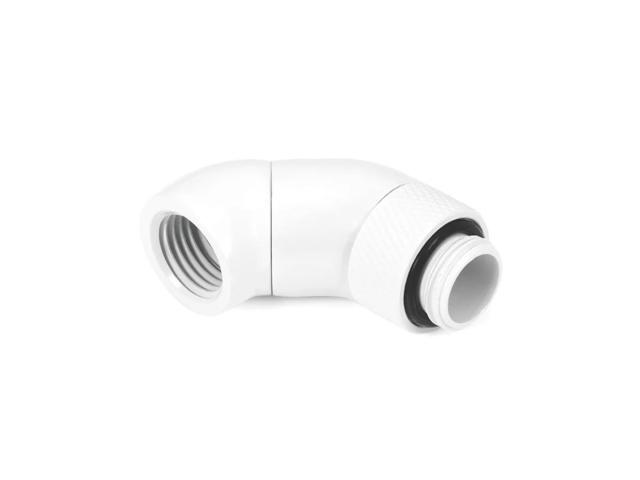Alphacool Eiszapfen Angled Adaptor Double-45Â° Rotatable G1/4 Outer Thread to G1/4 Inner Thread - White (17628)