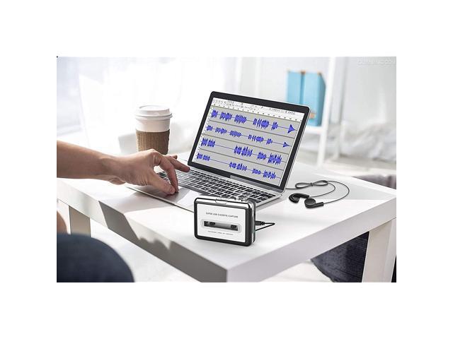 Cassette Player-Cassette Tape To MP3 CD Converter Via USB,Portable Cassette Tape Converter Captures MP3 Audio Music,Convert Walkman Tape Cassette...