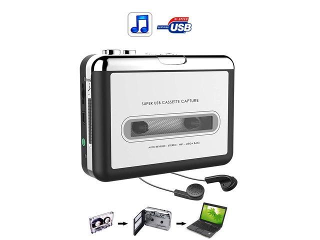Cassette Player-Cassette Tape To MP3 CD Converter Via USB,Portable Cassette Tape Converter Captures MP3 Audio Music,Convert Walkman Tape Cassette...