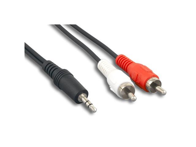 Cablelera 3.5Mm To Rca X 2 Stereo Audio Cable M/25Ft, 28Awg Audio Cable, Black (Zcuaflmm-25)