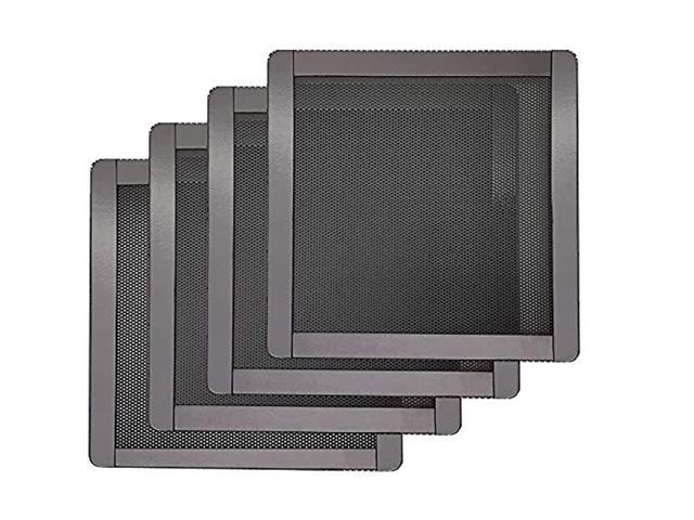 120Mm Pc Computer Case Fan Magnetic Dust Filter Screen Dustproof Case Cover, Ultra Fine Pvc Mesh, Black Color - 4 Pack