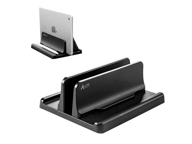 Vertical Laptop Holder, Vertical Laptop Stand With Adjustable Dock Size, Macbook Stand Made Of Premium Abs Plastic, 3 In 1 Design Space-Ng For All...