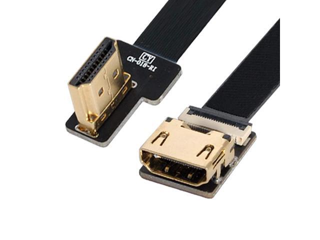 Xiwai Cyfpv Left Angled 90 Degree Male To Female Fpc Flat Cable For Hdtv Multicopter Aerial Photography (0.8M)