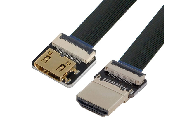Xiwai Cyfpv Male To Mini Female Extension Fpc Flat Cable 1080P For Fpv Hdtv Multicopter Aerial Photography (0.5M)