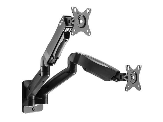 Dual 17'-32' Monitor Wall Mount Fits Two 19.8 Lbs Flat/Curved Computer Monitor Full Motion Height Swivel Tilt Rotation Adjustable Monitor Arm -.