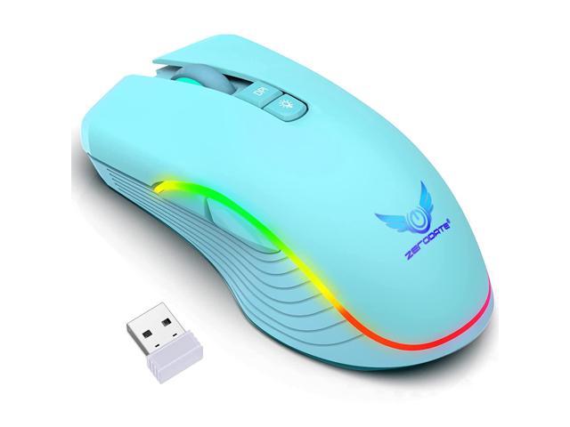 Rechargeable Wireless Gaming Mouse, Rgb Led Backlit Mouse With 4 Adjustable Dpi, 7 Button, 2.4G Usb Optical Gaming Ergonomic Computer Mice For.