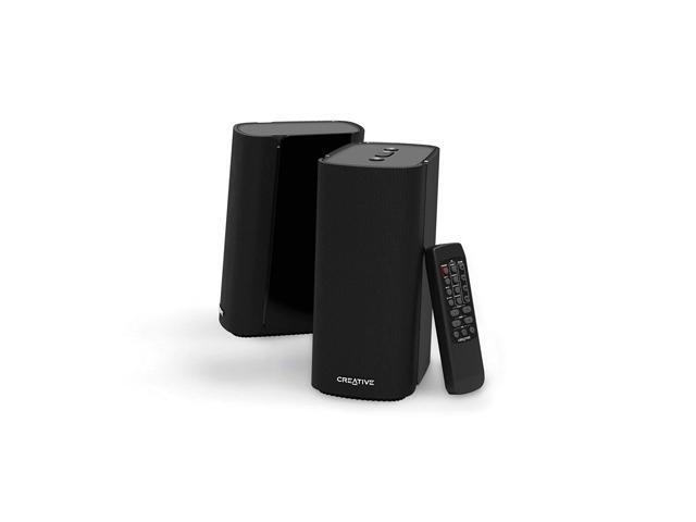 Creative T100-2.0 Compact Hi-Fi Desktop Speakers, Up To 80W Peak Power With Bluetooth 5.0, Optical-In, Aux-In, Wide Soundstage And Audio Clarity.