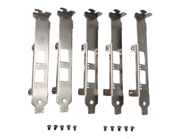 5Pcs Generic Full Height Brackets With Screws Replacement For Intel E10G42Btda X520-Da2 E10G42Bfsr X520-Sr2 X520-Lr2 X710-Da2 Jl82599Es E33052-003...