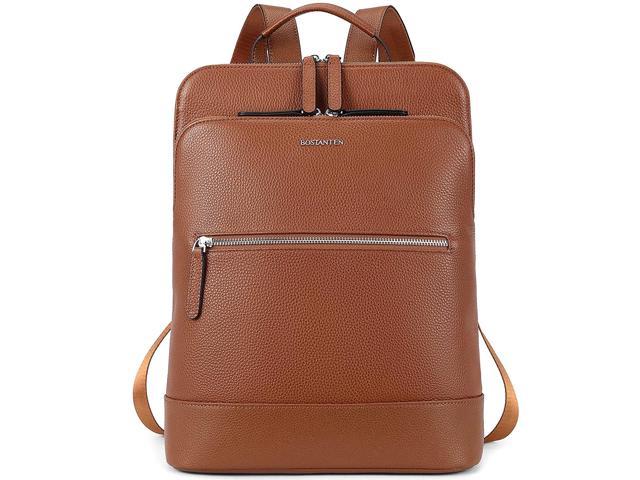 Leather Laptop Backpack Purse For Women Backpack Travel Bag Brown (690133641586 Electronics Computer Components Laptop Parts) photo