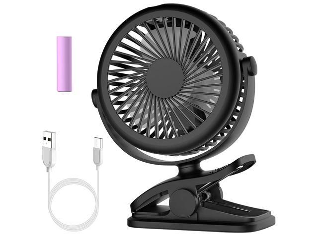 Stroller Fan, Clip On Fans Battery Powered Rechargeable Baby Fan With 3 Adjustable Speed, Desk Table Portable Usb Small Fan For Travel Camping. photo