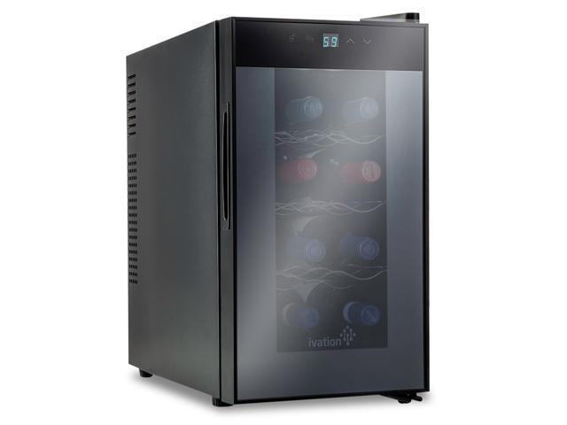 Ivation 8 Bottle Red And White WineThermoelectric Wine Cooler/Chiller Counter Top Wine Cellar with Digital Temperature Display, Freestanding...