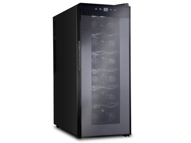 Ivation 12 Bottle Thermoelectric Red And White Wine Cooler/Chiller Counter Top Wine Cellar with Digital Temperature Display, Freestanding...