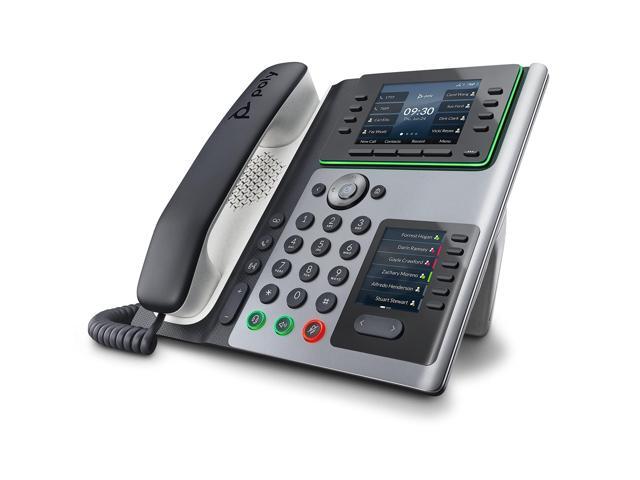 Poly Edge E450 IP Desk Phones (Plantronics + Polycom) Easy to Install with Included Wi-Fi 8-line Keys Supporting up to 32 Lines - Integrated.