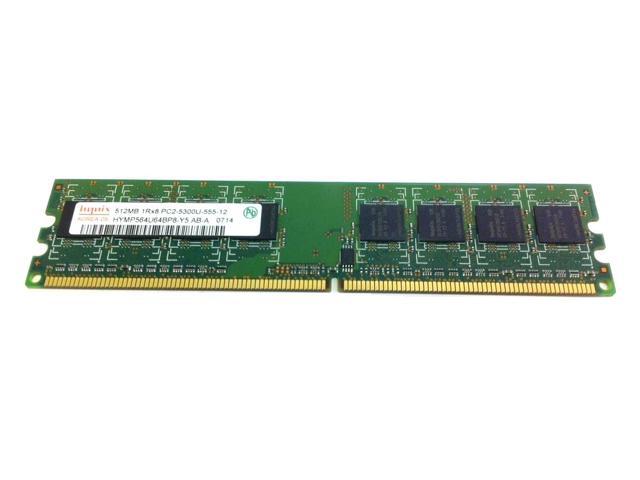 Hymp564U64Bp8-Y5 Hynix 512Mb Pc2-5300U, 667Mhz, 1Rx8 240 Pin Dimm