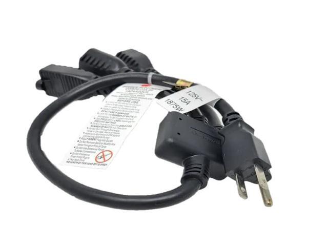 AYA 24 Inch Power Splitter Extension Cord (1-to-3) 14AWG NEMA 5-15P to 3X 5-15R