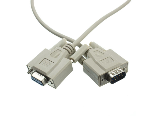 AYA 25Ft (25 Feet) DB9 (9-Pin) Male to DB9 Female Serial Null Modem Cable 28AWG UL RoHS - NM9-25MF