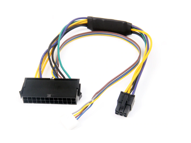 ATX Main 24-Pin to 6-Pin PCI-E PSU Power Adapter Cable 18AWG for HP Elite 8100 8200 8300 800G1