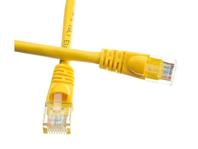 AYA 25Ft (25 Feet) CAT6 RJ45 24AWG Gigabit 550MHz Snagless UTP Network Patch Cable YELLOW