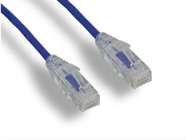 Slim CAT6 Ethernet Cables with low profile boots ideal for servers, switches, and data centers. 60% thinner than standard 24 AWG Cat6 cables. High.