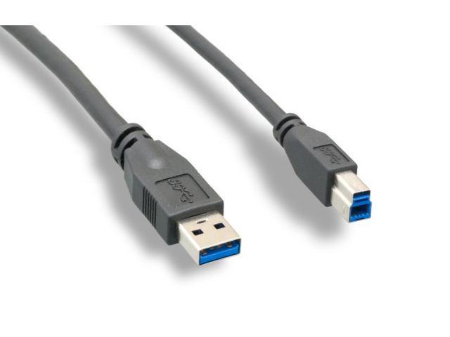 USB 3.0 A MALE TO B MALE CABLE BLACK COLOR Connect a printer, scanner, external hard drive or other larger peripheral devices with USB 3.0 type B.
