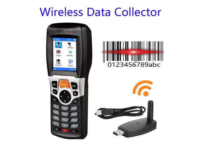 Portable Wireless Barcode Scanner PDT with LCD Screen Inventory Device USB 1D Barcode Scanner Reader Collector Data Terminal