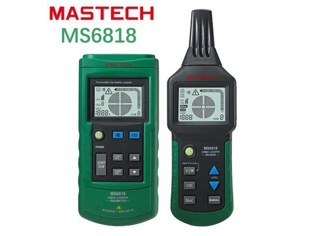 Mastech MS6818 Wire Cable Tracker Metal Pipe Locator Detector Tester Line Tracker Voltage 12V to 400V Meter Pressure Transmitter Tracker Finder