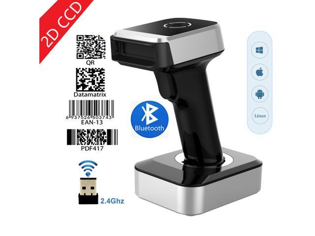 Nexanic MJ1900 Bluetooth 2.4Ghz Wireless 2D Barcode Scanner Screen Mobile Payment 1D 2D QR Bar Code Reader