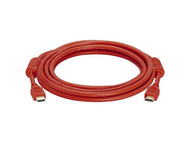 Cmple - HDMI Cable 10FT High Speed HDTV Ultra-HD (UHD) 3D, 4K @60Hz,18Gbps 28AWG HDMI Cord Audio Return 10 Feet Red