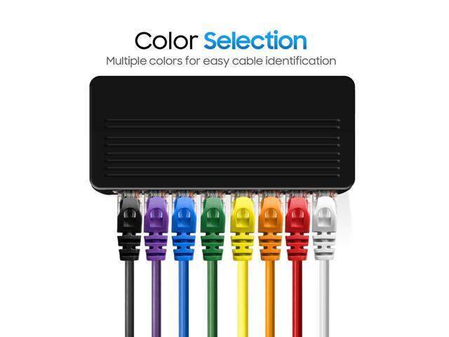 Cmple - [5 PACK] 10 Feet Cat6 Ethernet Cable, 10 Gigabit Network Cord, Ethernet Patch Cable, Computer LAN Internet Cable with Snagless RJ45...