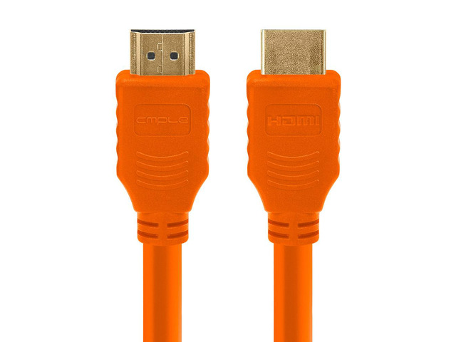 Cmple - HDMI Cable 3FT High Speed HDTV Ultra-HD (UHD) 3D, 4K @60Hz,18Gbps 28AWG HDMI Cord Audio Return 3 Feet Orange