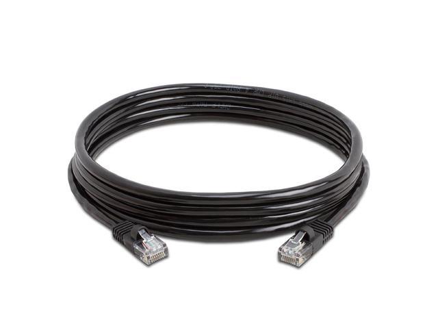 Cmple - [5 PACK] 10 Feet Cat5e Cable, Ethernet Patch Cord, Black Cat5 Wire for Fast Internet, RJ45 Connectors, LAN Network Internet Cord, Modem...