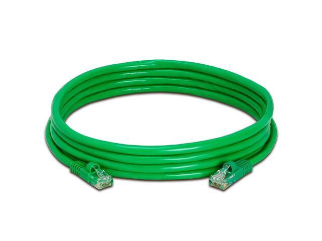 Cmple - [5 PACK] 10 Feet Cat5e Cable, Ethernet Patch Cord, Green Cat5 Wire for Fast Internet, RJ45 Connectors, LAN Network Internet Cord, Modem...