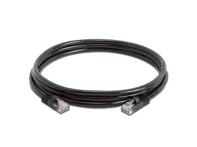 Cmple - [5 PACK] 7 Feet Cat5e Cable, Ethernet Patch Cord, Black Cat5 Wire for Fast Internet, RJ45 Connectors, LAN Network Internet Cord, Modem...