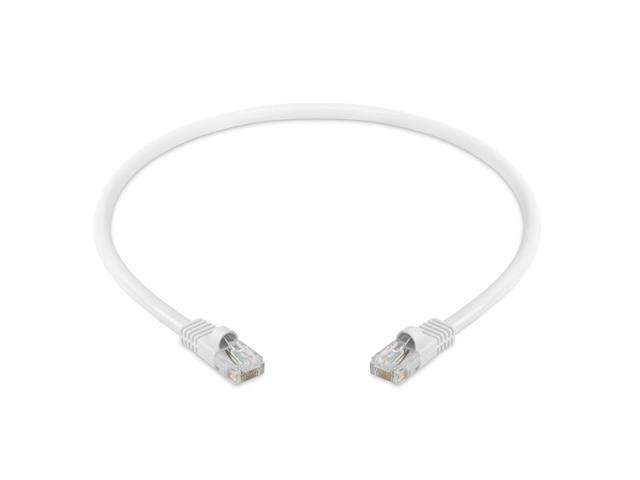 Cmple - [20 PACK] 1.5 Feet Cat 5 Ethernet Patch Cable, 1 Gbps LAN Network Cord, White Cat5e Wire, RJ-45 Connectors, 350 MHz UTP Computer Internet...