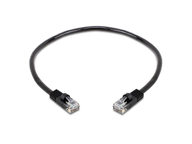 Cmple - [5 PACK] 1.5 Feet Cat5e Cable, Ethernet Patch Cord, Black Cat5 Wire for Fast Internet, RJ45 Connectors, LAN Network Internet Cord, Modem...