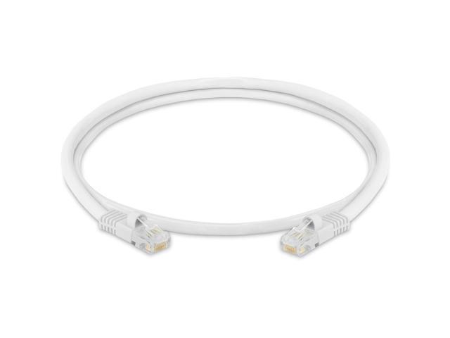 Cmple - [5 PACK] 3 Feet Cat5e Cable, Ethernet Patch Cord, White Cat5 Wire for Fast Internet, RJ45 Connectors, LAN Network Internet Cord, Modem...
