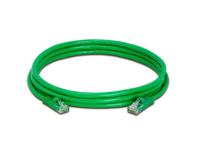 Cmple - [20 PACK] 7 Feet Cat 5 Ethernet Patch Cable, 1 Gbps LAN Network Cord, Green Cat5e Wire, RJ-45 Connectors, 350 MHz UTP Computer Internet Cable
