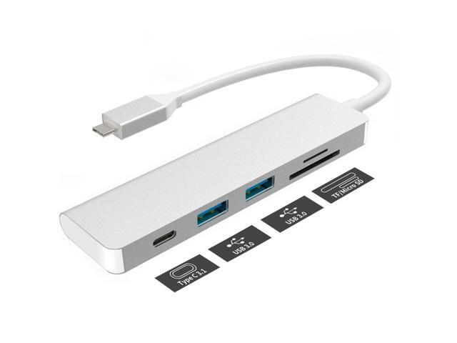 5 in 1 USB-C HUB Type-C Converter with PD / SD / TF / 2 x USB3.0, Support SD/TF Card Reader, PD Fast Charging and USB3.0 HUB for New Android.