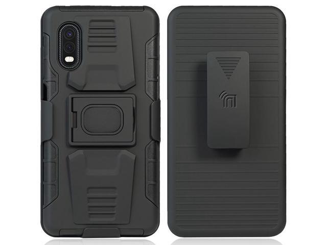 Black Rugged Case Stand and Belt Clip for Samsung Galaxy XCover Pro (SM-G715)