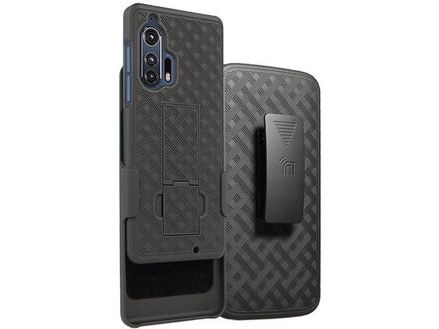 Black Vegan Leather Credit Card Slot Wallet Case Cover for CAT S62 PRO Phone