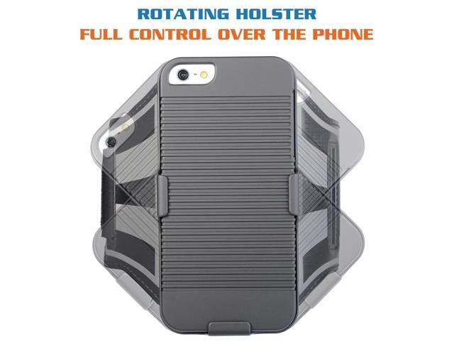 Special Ops Rugged Case and Belt Clip Holster for Nokia C110 Phone - Matte Black