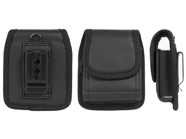 Vegan Leather Case Pouch Belt Loop Clip for Samsung Galaxy Z Flip 6 5 4 3 Phone