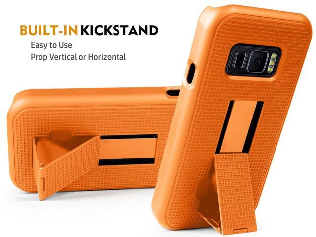 Orange Hard Case Cover and Belt Clip Holster for Samsung Galaxy XCover FieldPro