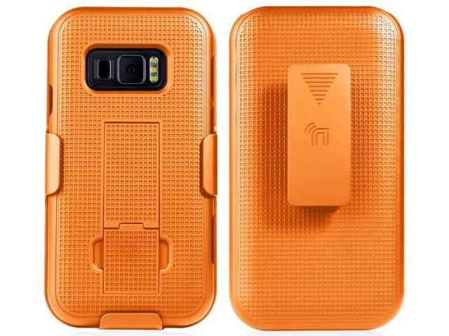 Orange Hard Case Cover and Belt Clip Holster for Samsung Galaxy XCover FieldPro
